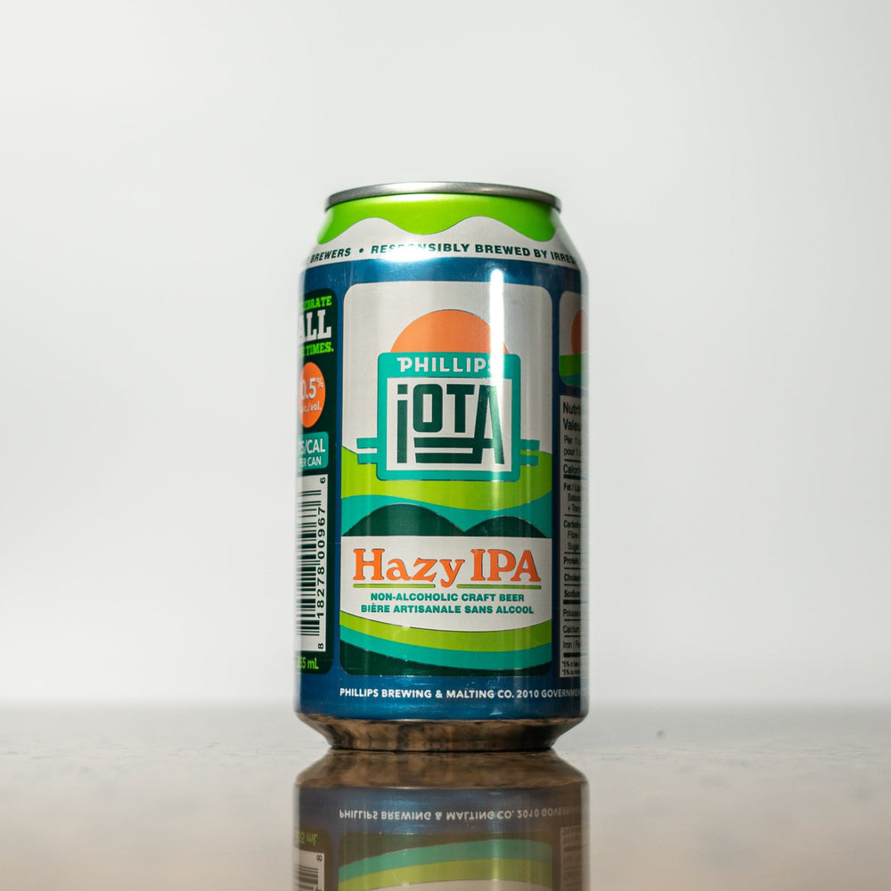 Phillips Brewery iOTA Non-Alcoholic Hazy IPA.